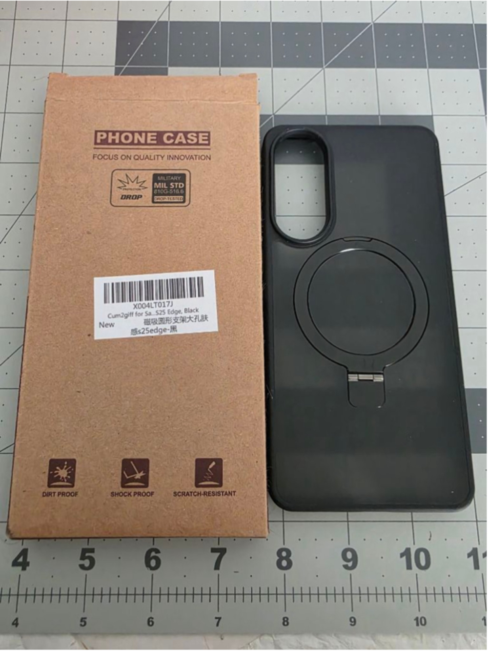 Black Phone Case for Samsung S25 Edge magnetic‎